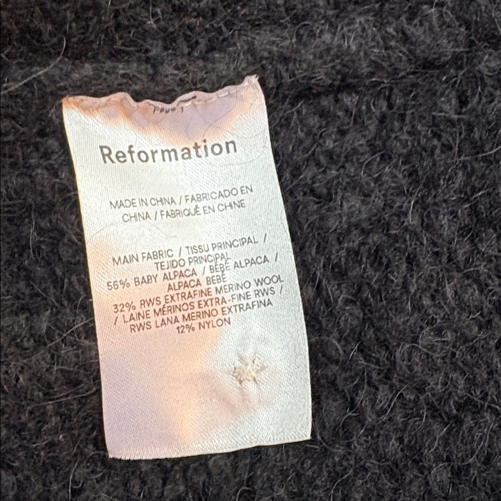 REFORMATION Charcoal Knit Sweater - Picture 5 of 5